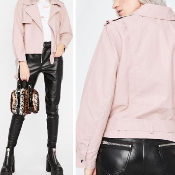 Faux Leather Moto Jacket - Picture 2 of 12